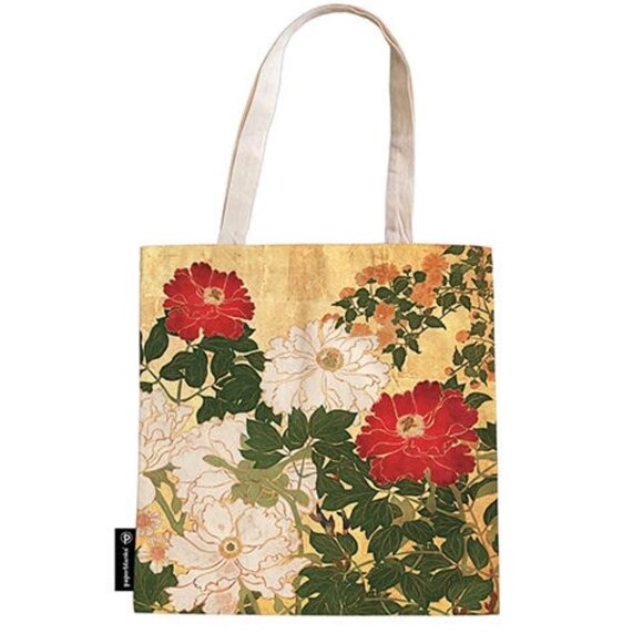 Paperblanks Natsu Rinpa Florals Canvas Tote Bag - Picture 1 of 3